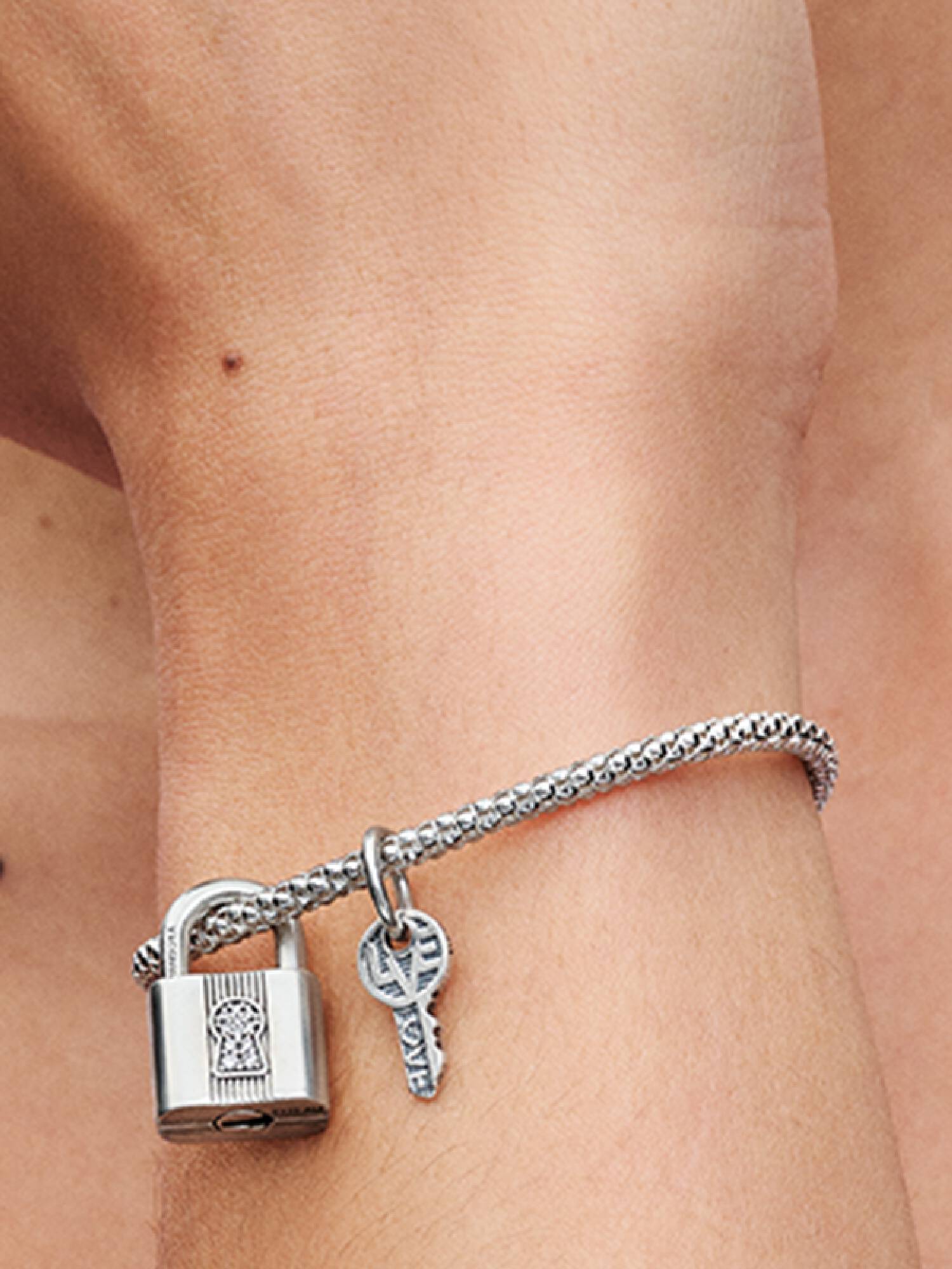 Padlock and Key Dangle Charm