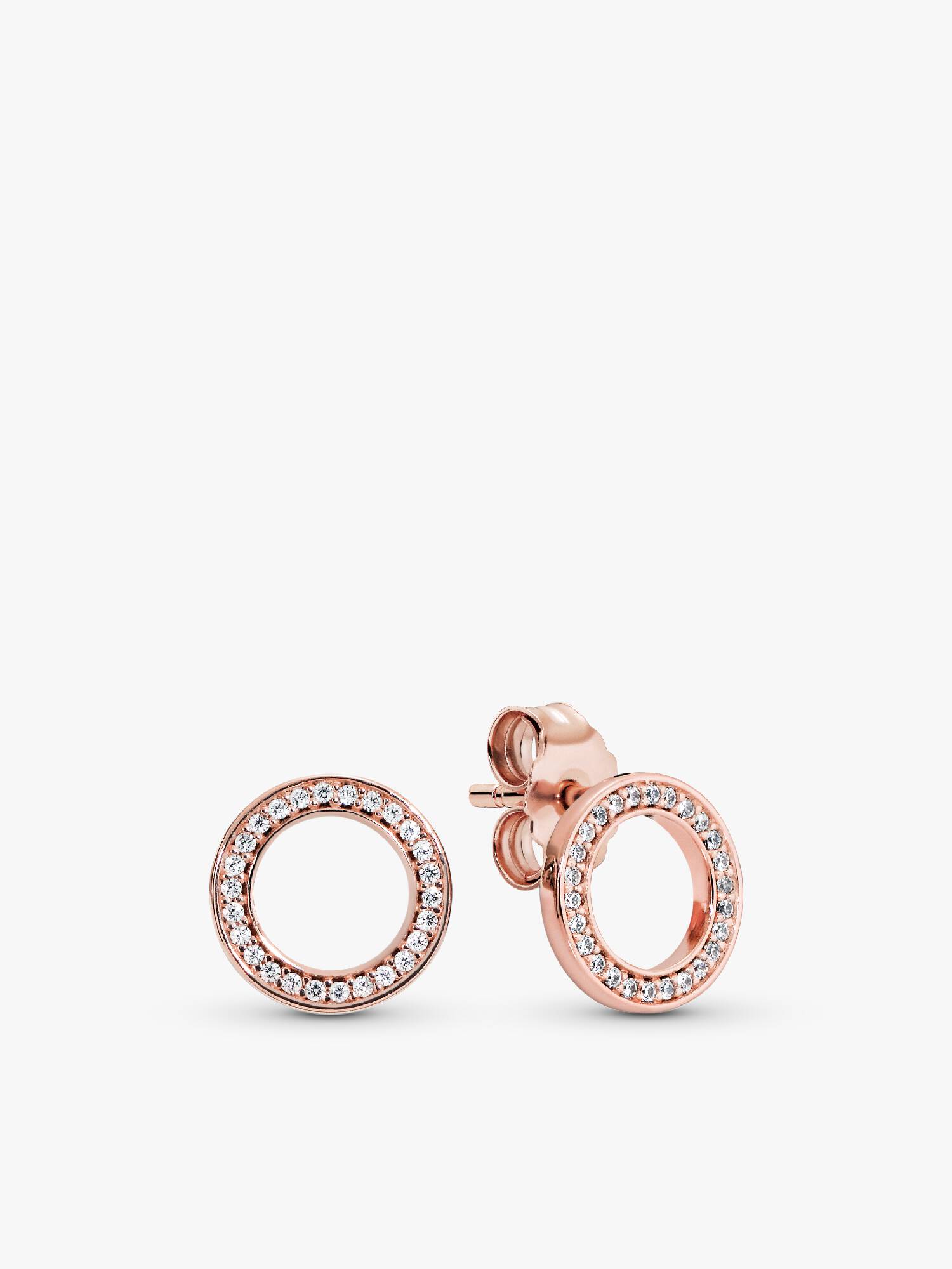 Sparkling Circle Stud Earrings