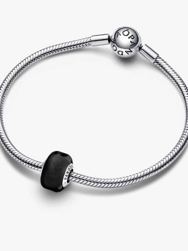 Black Mini Murano Glass Charm