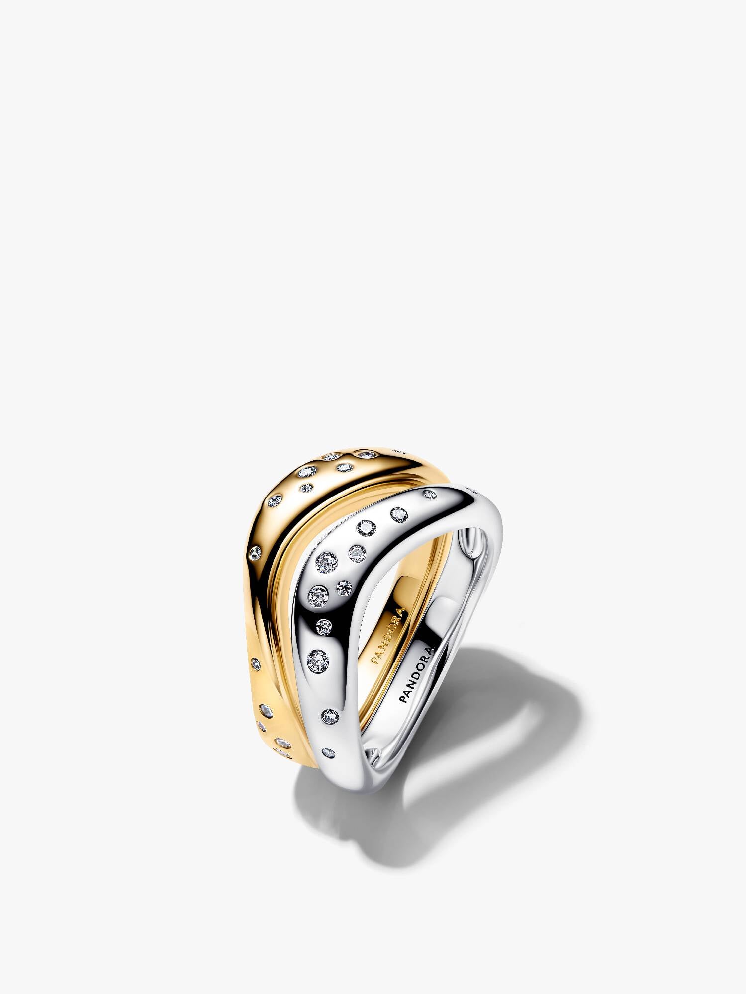 Organically Shaped Two-Tone Stacking Rings