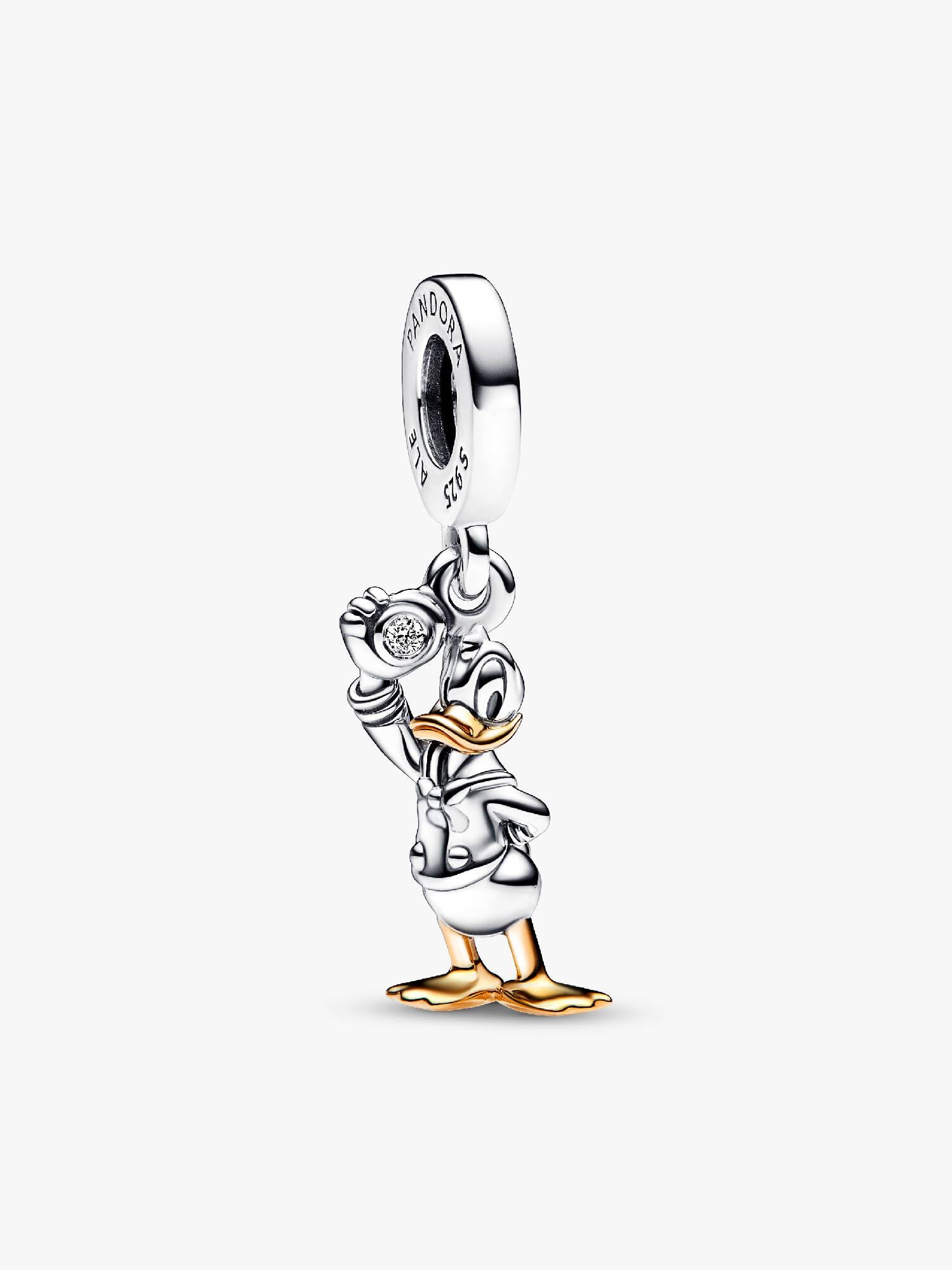 Disney 100th Anniversary Donald Duck 0.009 ct tw Lab-created Diamond Dangle Charm