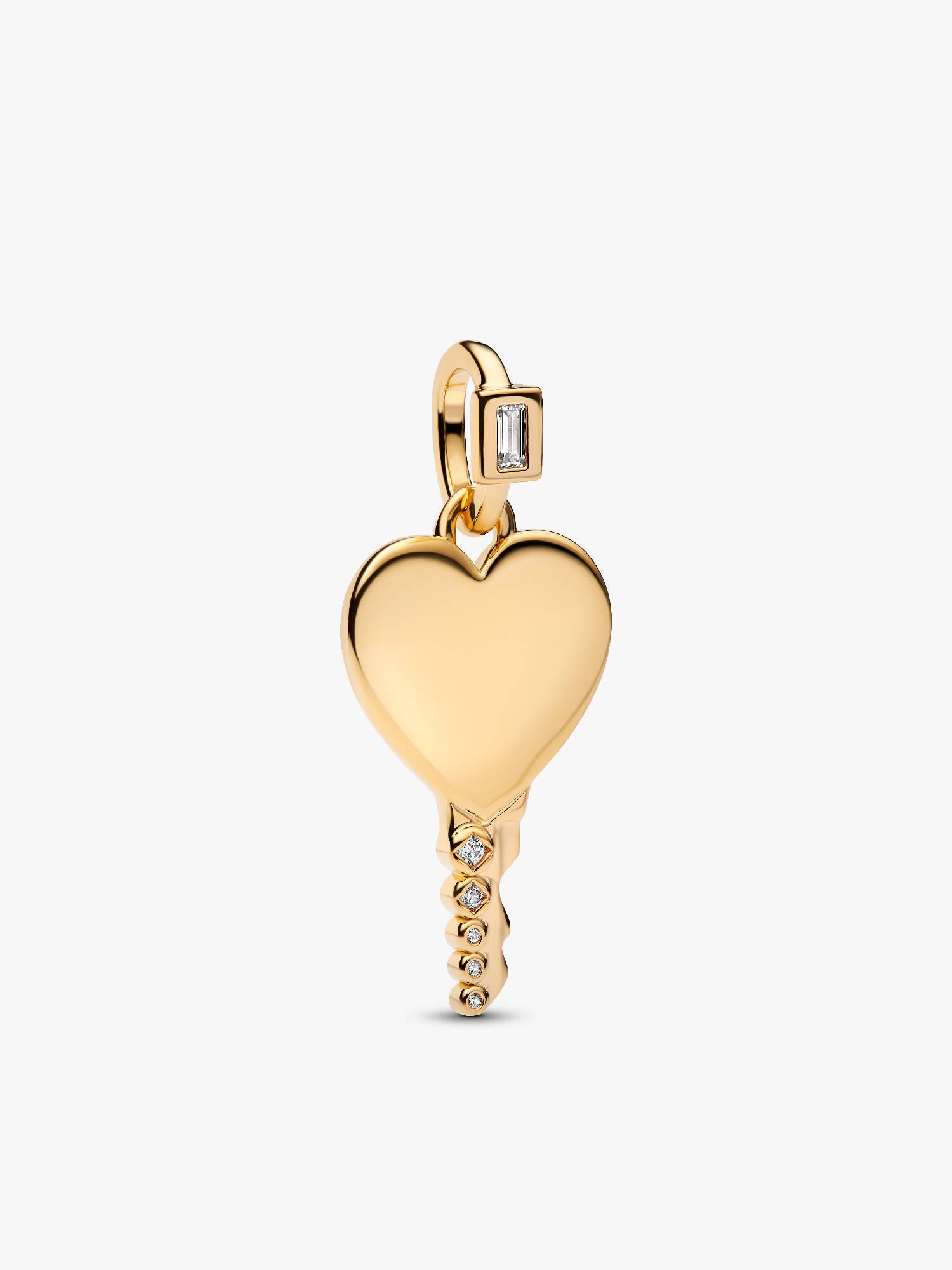 Engravable Heart Key Pendant
