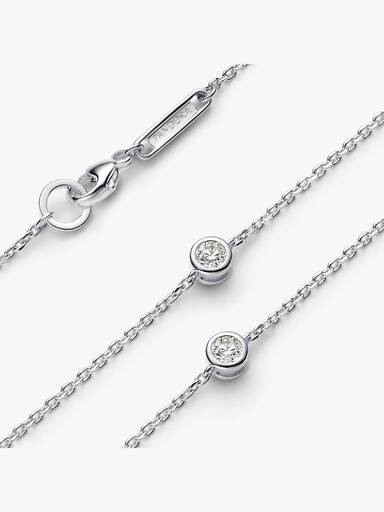 Pandora Era Bezel Lab-Grown Diamond Station Necklace