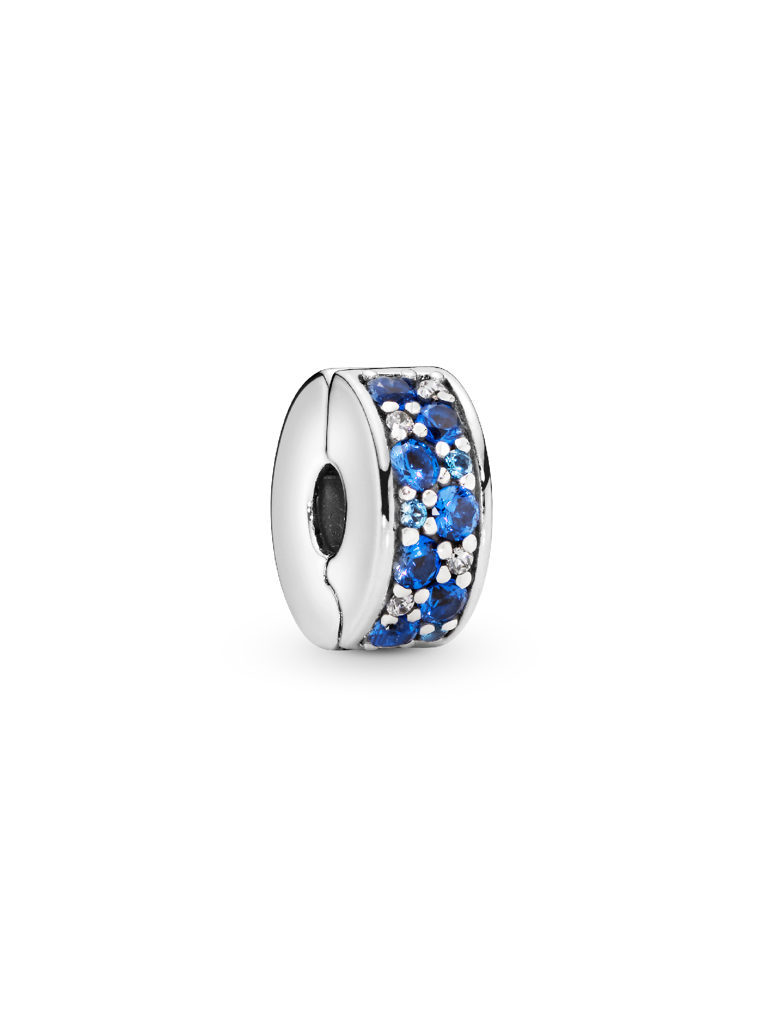 Blue Pavé Clip Charm