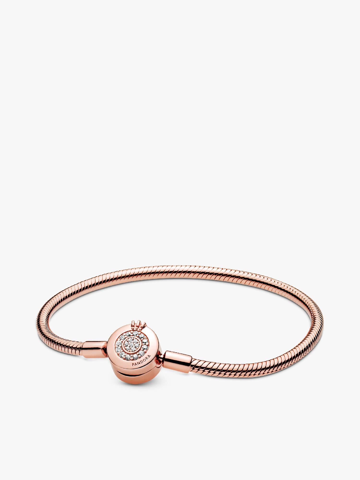 Sparkling Crown O Snake Chain Bracelet