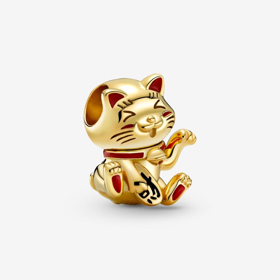 Cute Fortune Cat Charm image number 0