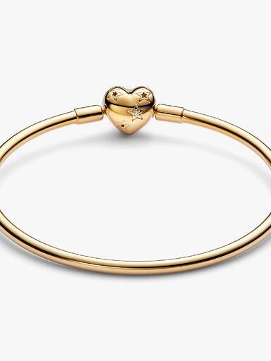 Celestial Heart Clasp Bangle
