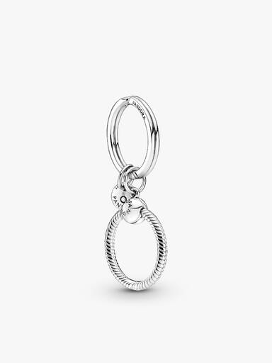 Letter J Charm Key Ring Set