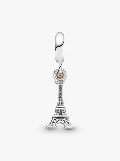 Paris Eiffel Tower Heart Dangle Charm