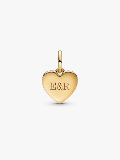 Engravable Love Heart Dangle Charm