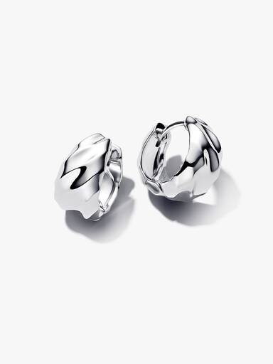 Rippled Small Hoop Earrings