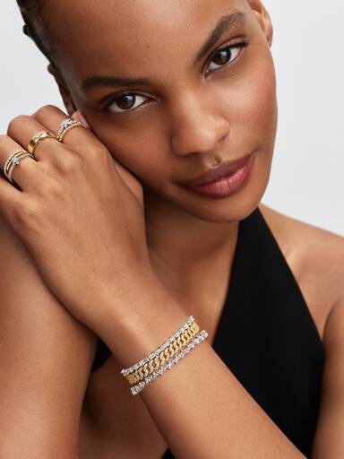 Sparkling Shooting Star Wide Band Ring