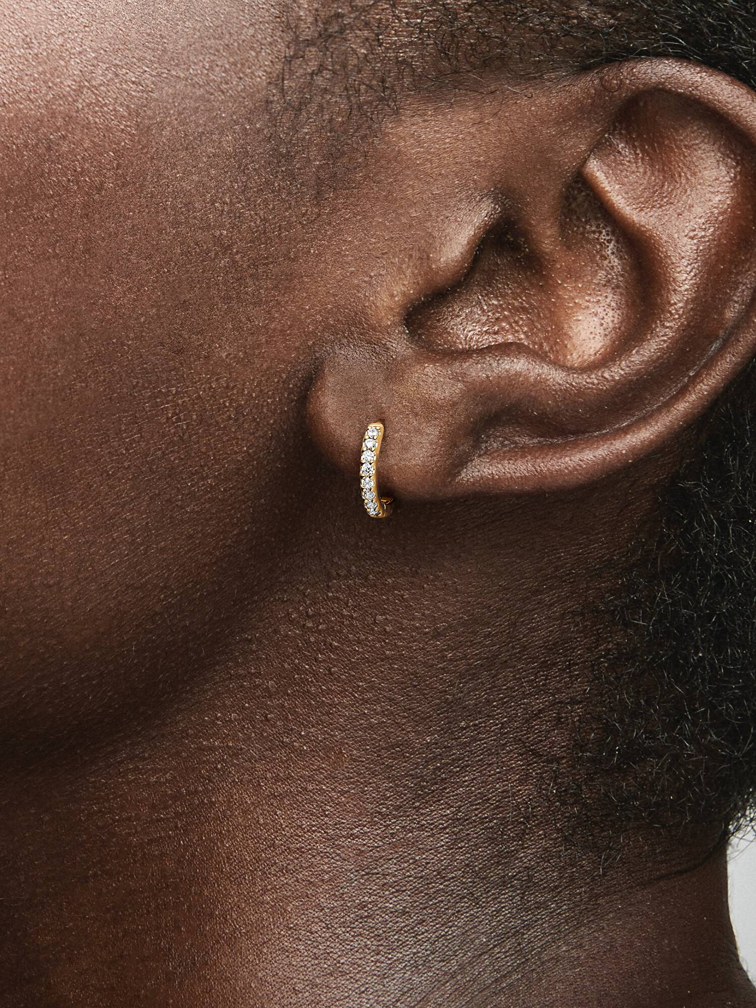 Sparkling Huggie Hoop Earrings