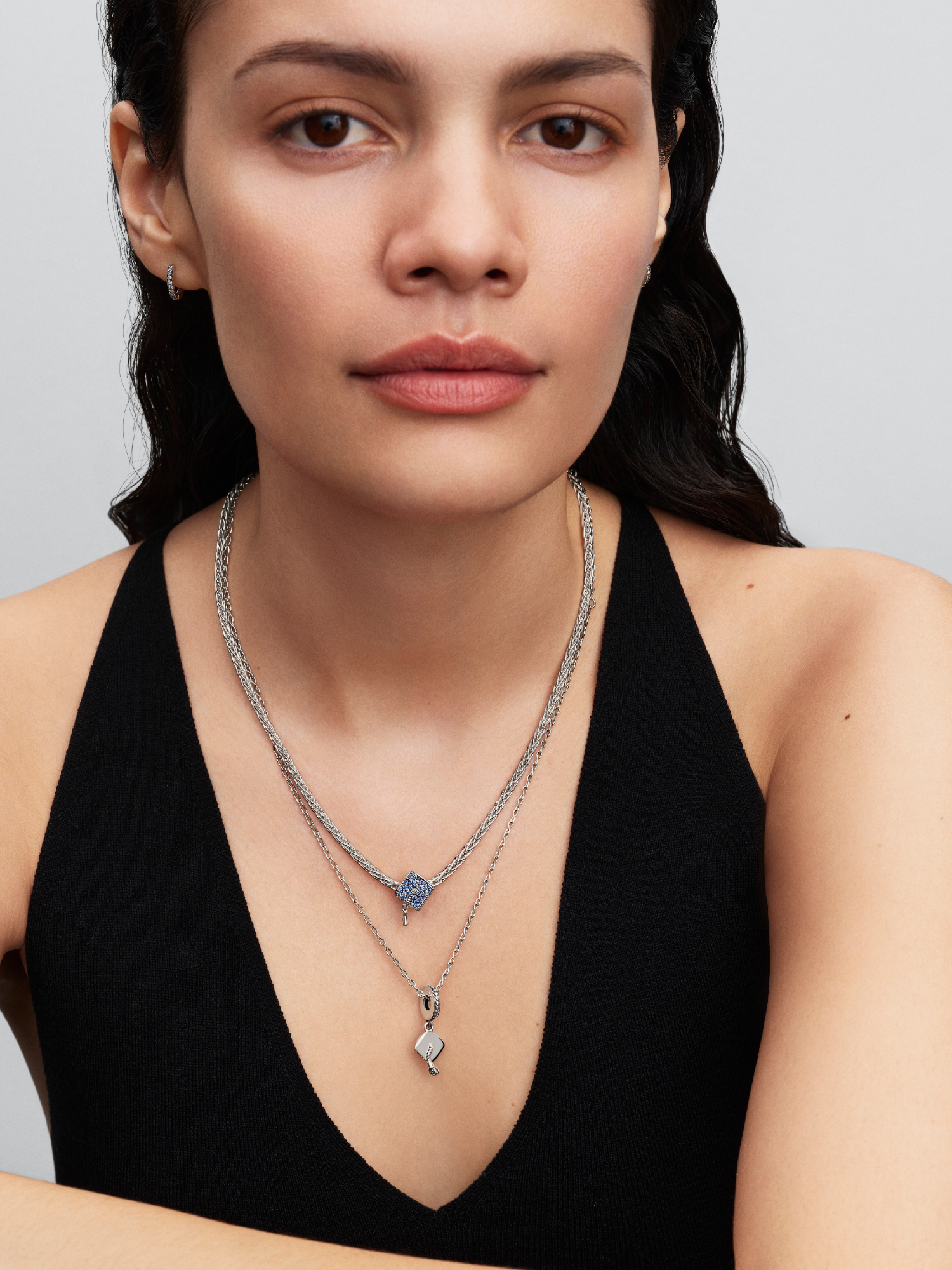 Sparkling Blue 2026 Graduation Cap Charm | Sterling silver | Pandora NZ