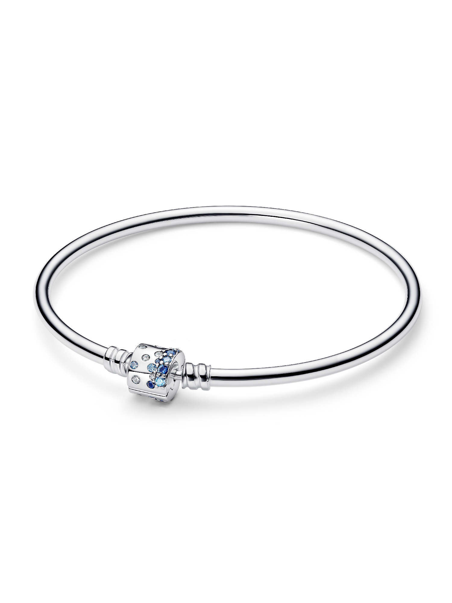 Sparkling Barrel Clasp Bangle