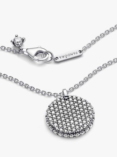 Pandora Timeless Pavé Round Pendant Necklace