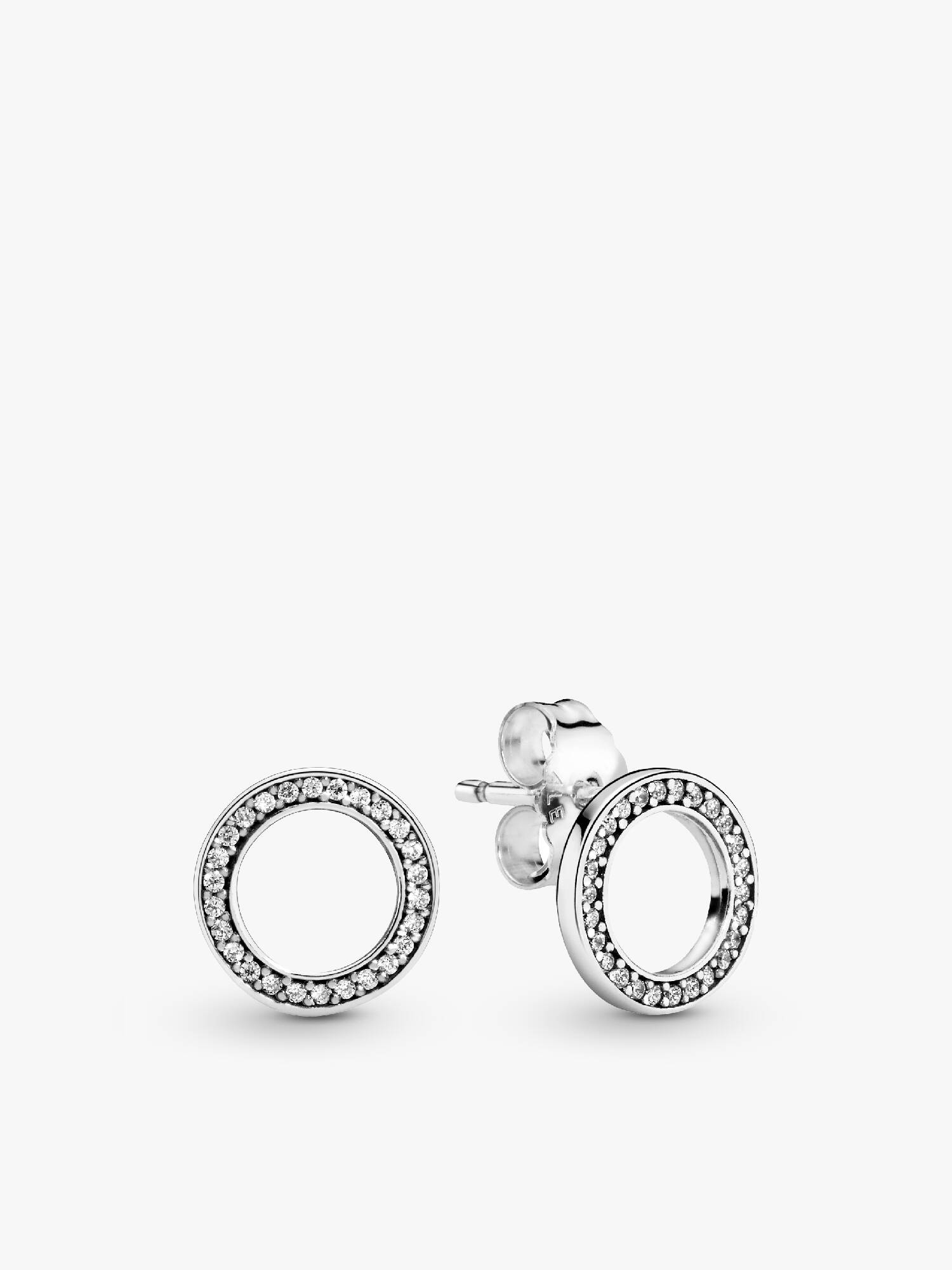 Sparkling Circle Stud Earrings
