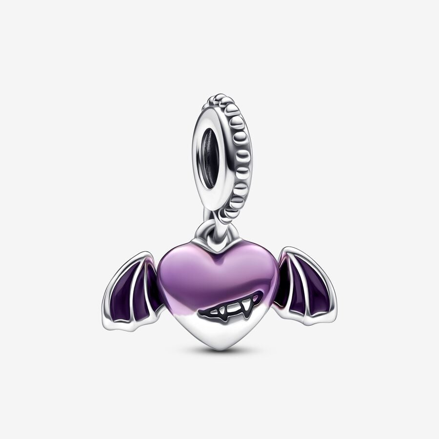 Vampire Winged Heart Dangle Charm image number 0