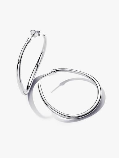 Organically Shaped 42 mm Open Hoop Earrings