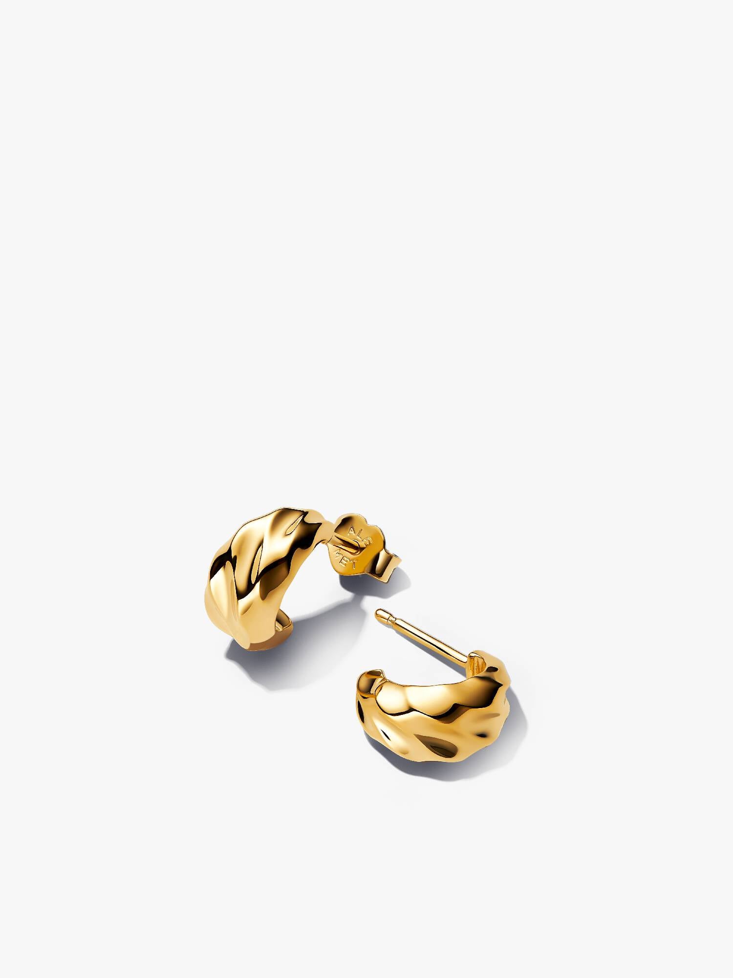 Rippled Open Hoop Earrings