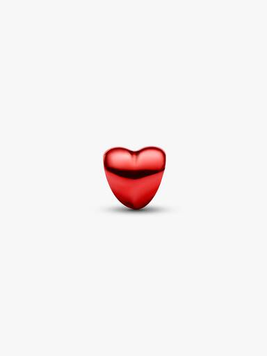 Metallic Red Heart Mini Charm