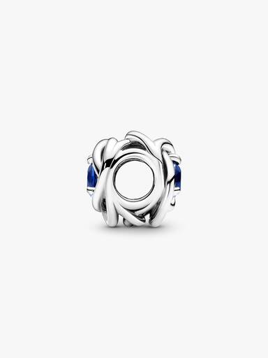 September Crystal Birthstone Eternity Circle Charm