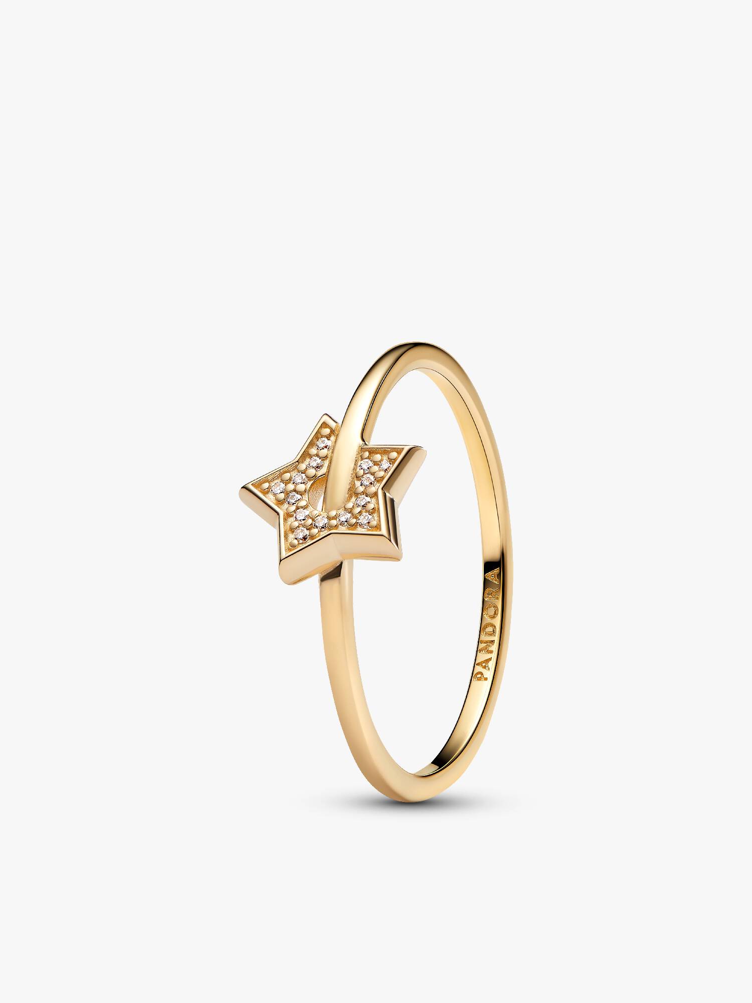 14k Gold Lab-grown Diamond Pavé Star Ring