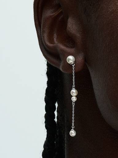 Treated Freshwater Cultured Pearl Drop Earrings