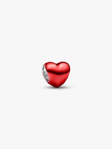 Metallic Red Heart Mini Charm