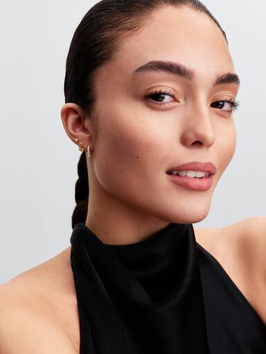 Pandora Era Linked Hearts Hoop Earrings