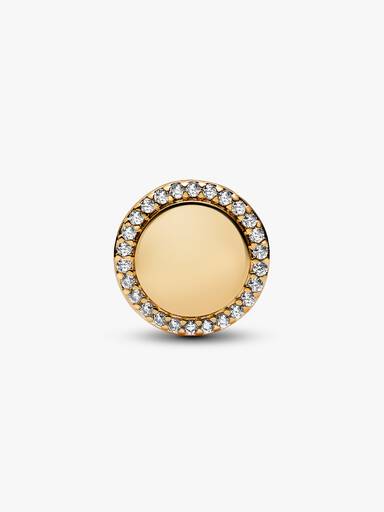 Engravable Sparkling Button Charm
