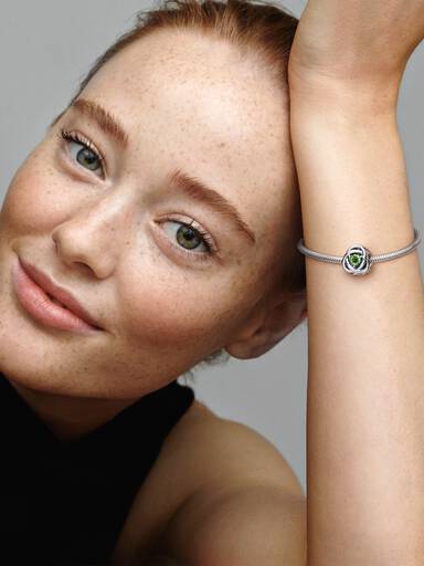 August Crystal Birthstone Eternity Circle Charm