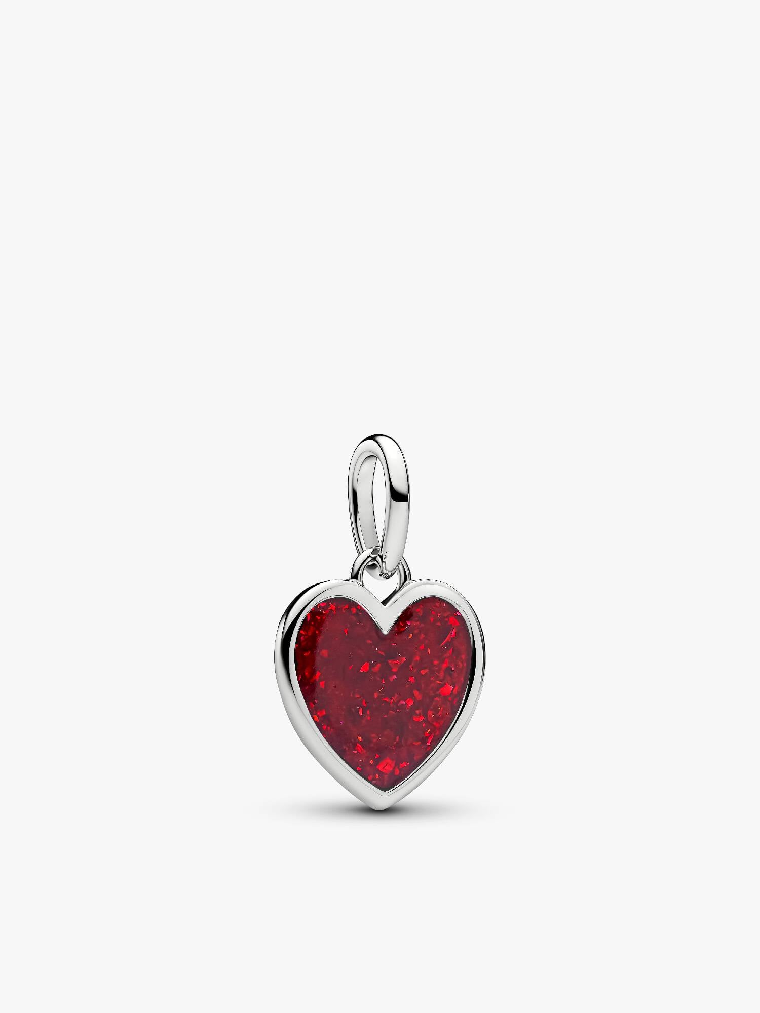Engravable Red Heart Dangle Charm