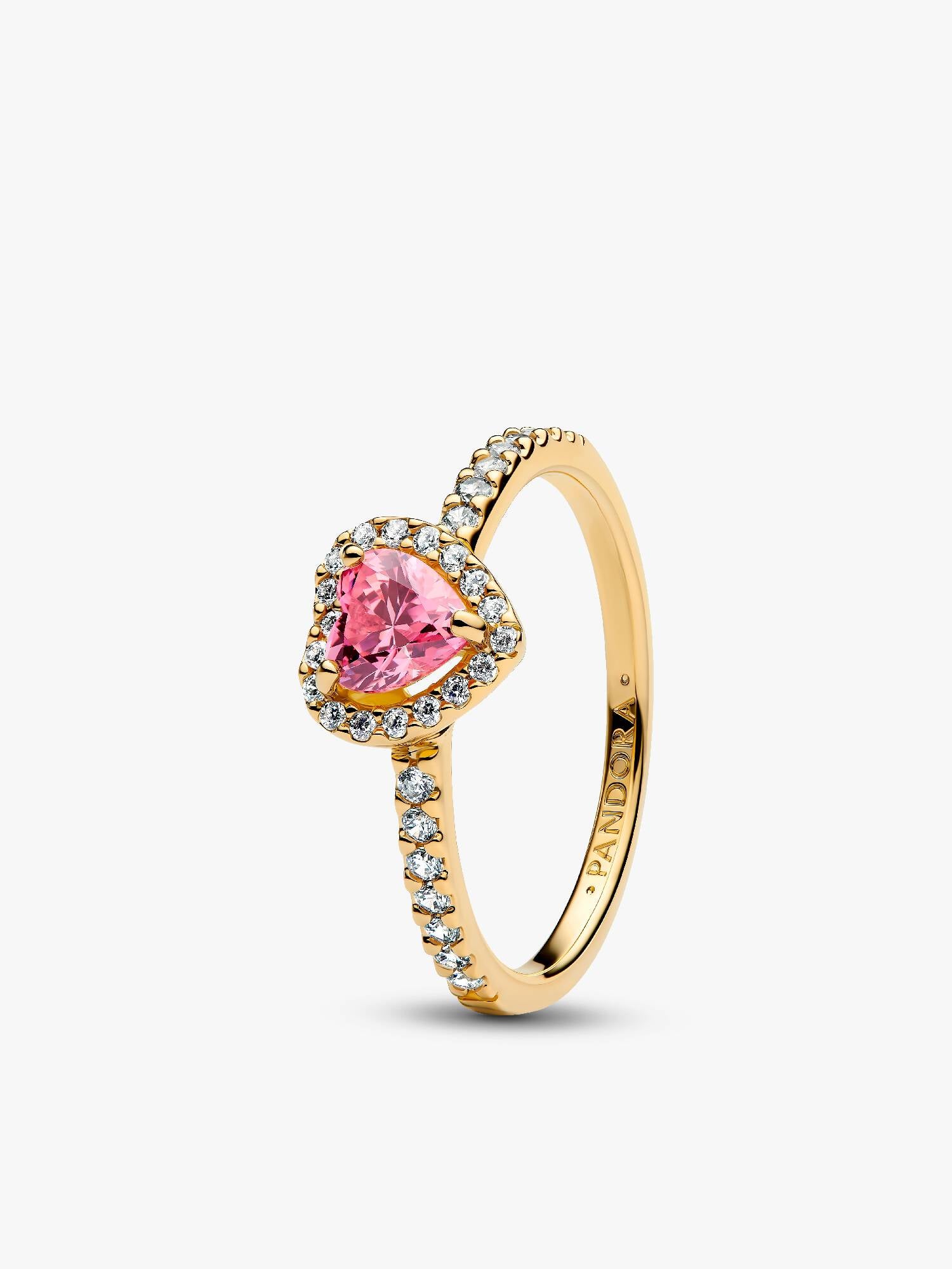 Elevated Pink Heart Ring