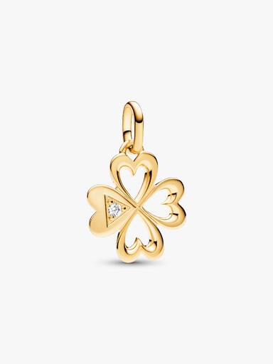 Pandora ME Heart Four-leaf Clover Medallion Charm