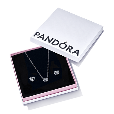 Moments Heart Necklace and Earring Gift Set