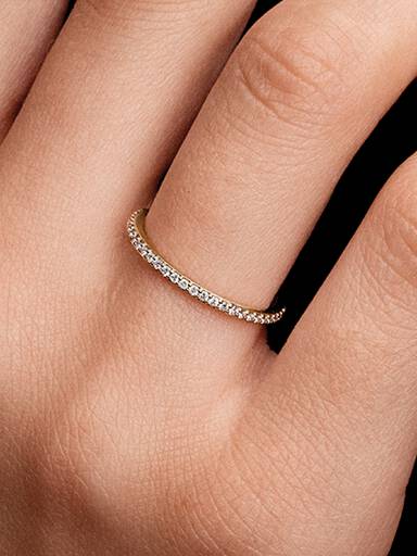 Pandora Era Lab-Grown Diamond Half Eternity Pavé Band Ring