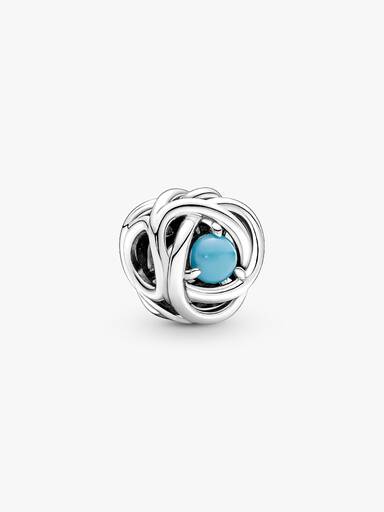 December Crystal Birthstone Eternity Circle Charm