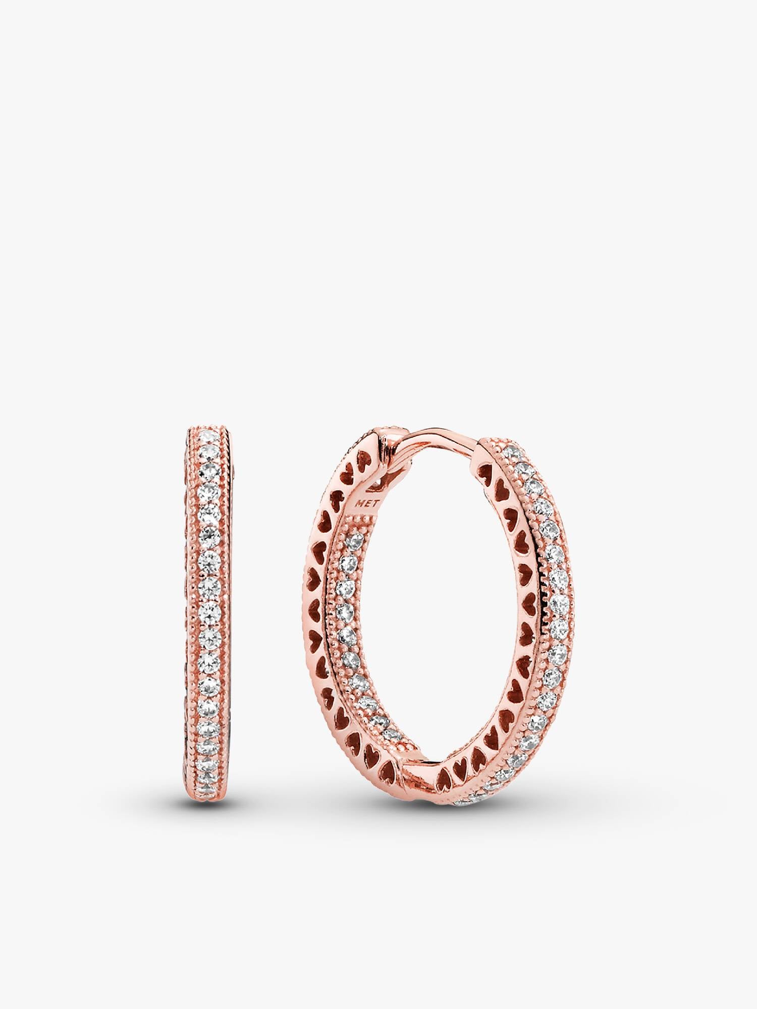 Sparkle & Hearts Hoop Earrings