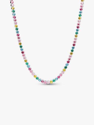 Rainbow Tennis Necklace