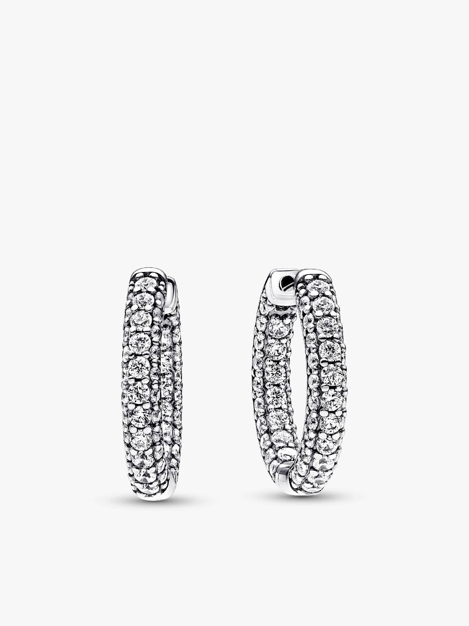 Pavé Single-row Hoop Earrings