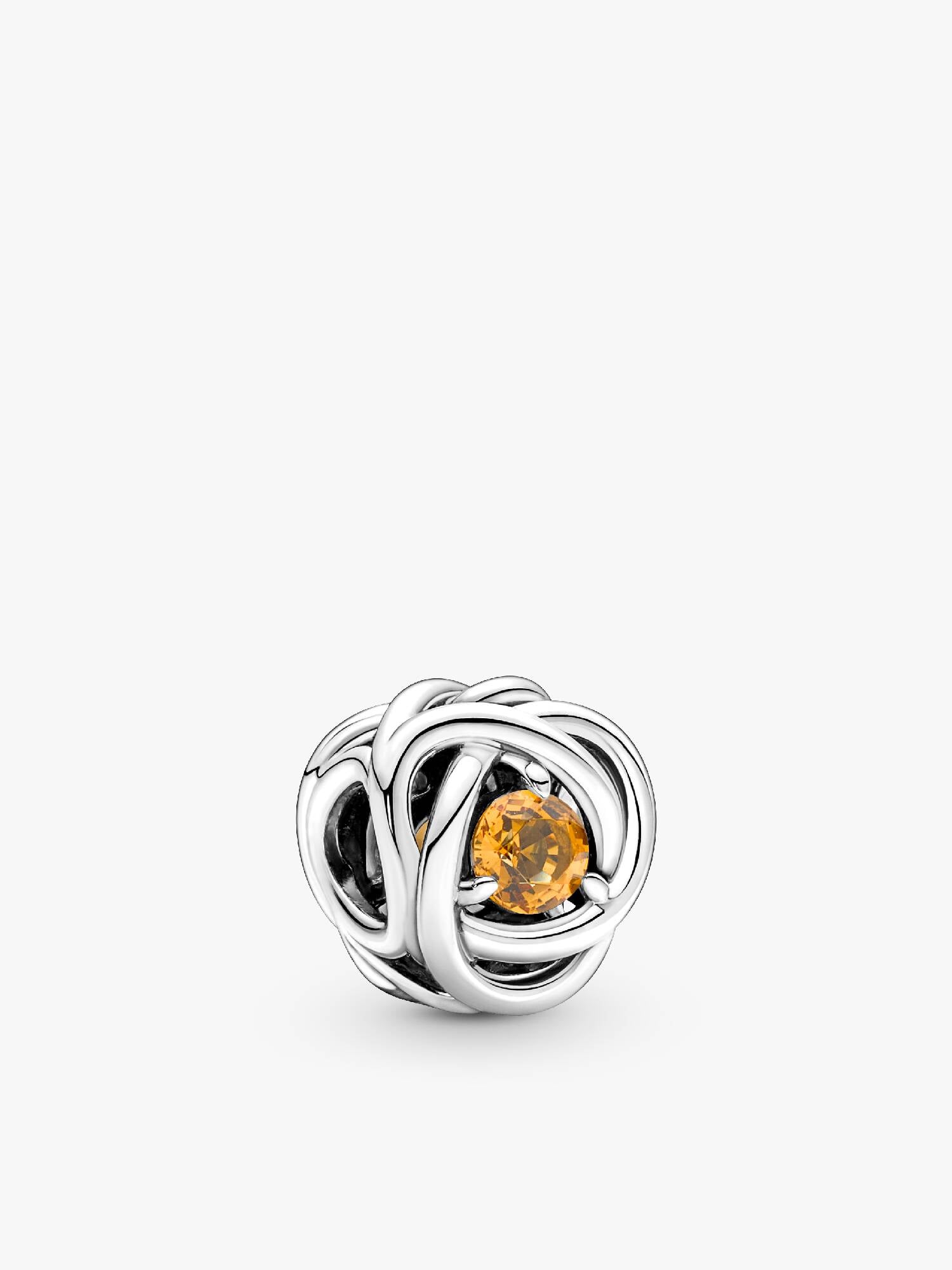 November Crystal Birthstone Eternity Circle Charm