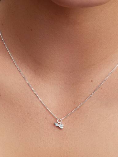 Sterling Silver Lab-Grown Diamond Evil Eye & Hamsa Hand Dangle Pendant Necklace