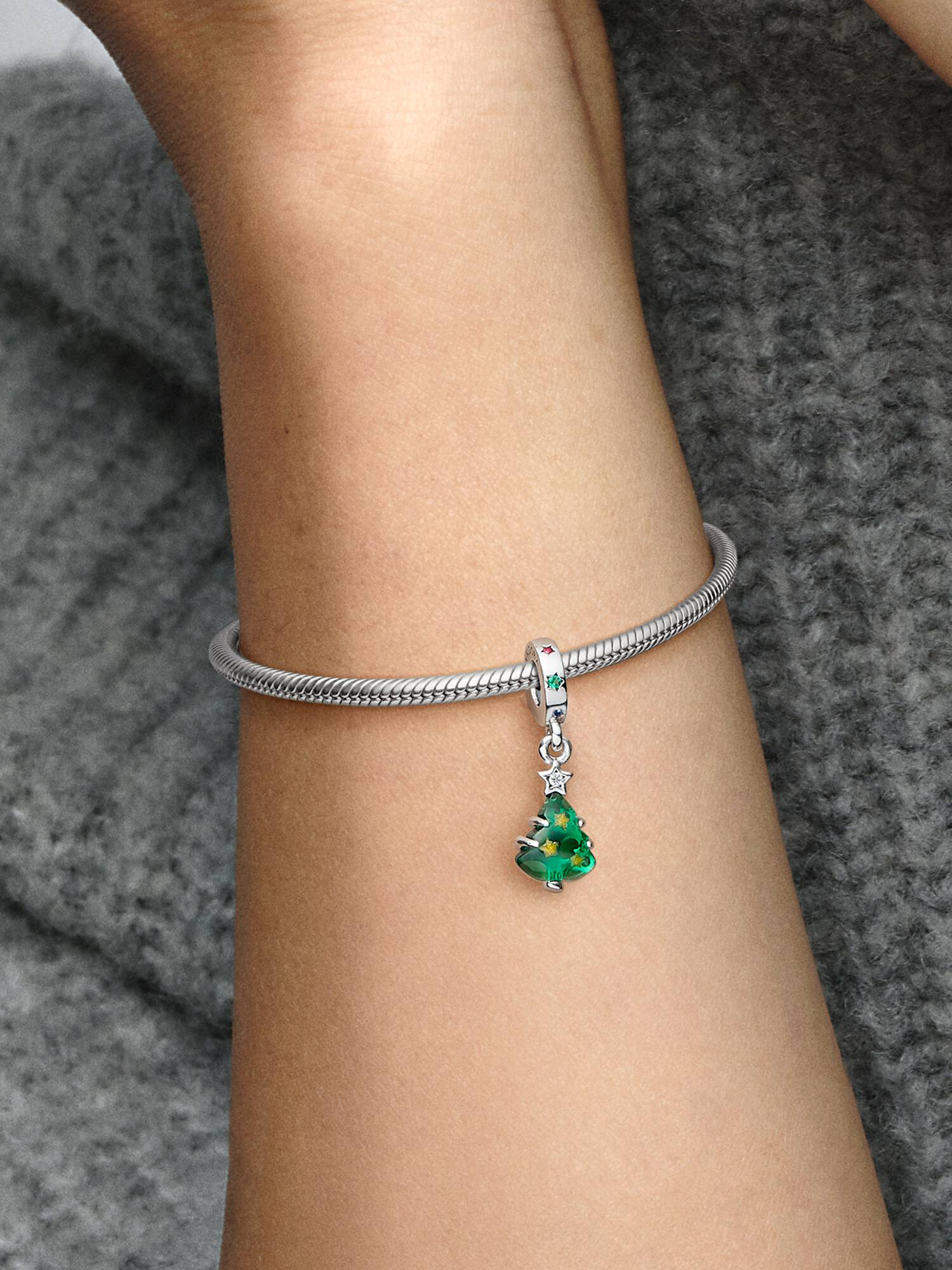 Sparkling Christmas Tree Dangle Charm