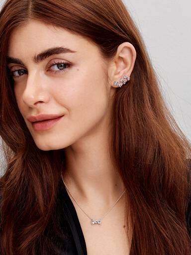 Sparkling Small Bow Stud Earrings