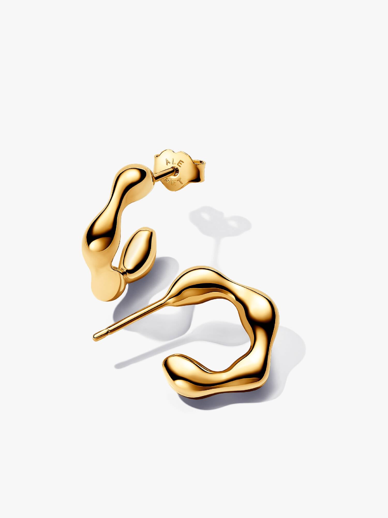 Organically Shaped Open Hoop Earrings