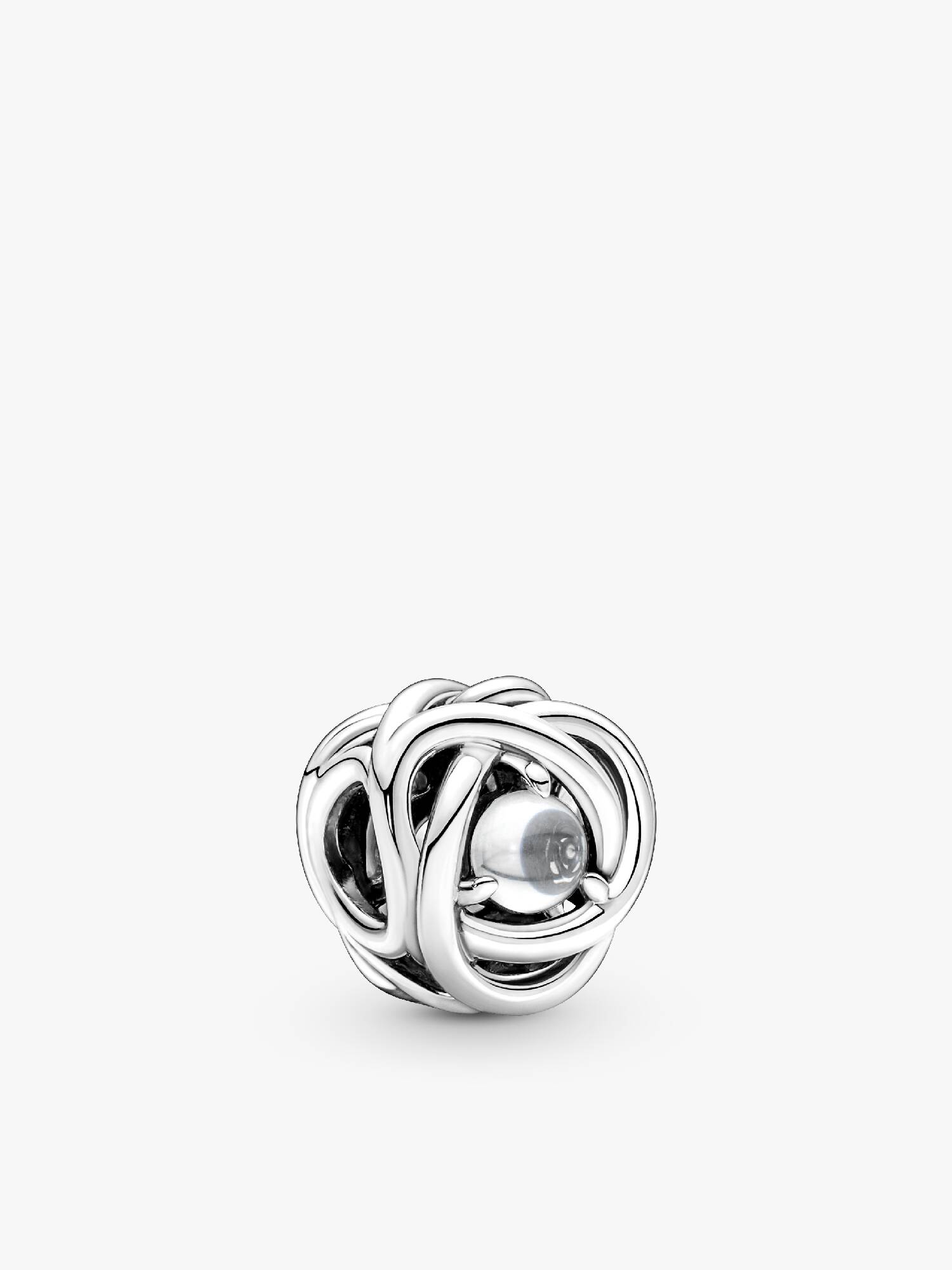 April Cubic Zirconia Birthstone Eternity Circle Charm