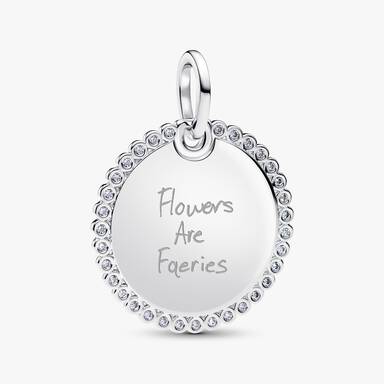 Peach PRC Faeries Engraved Charm