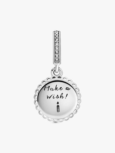Pink Birthday Cake Dangle Charm