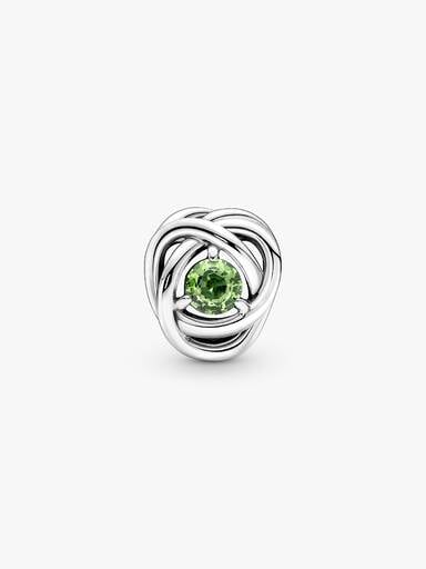 August Crystal Birthstone Eternity Circle Charm